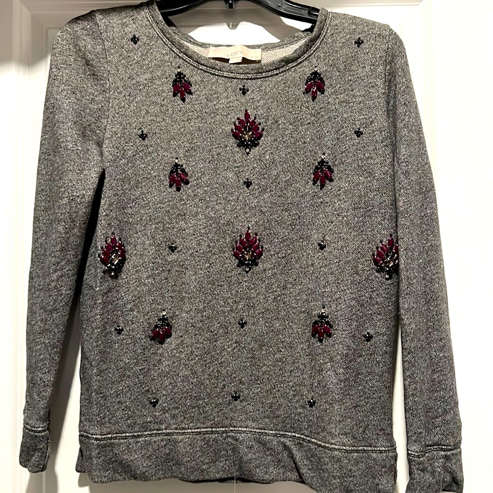 LOFT Jeweled Sweater